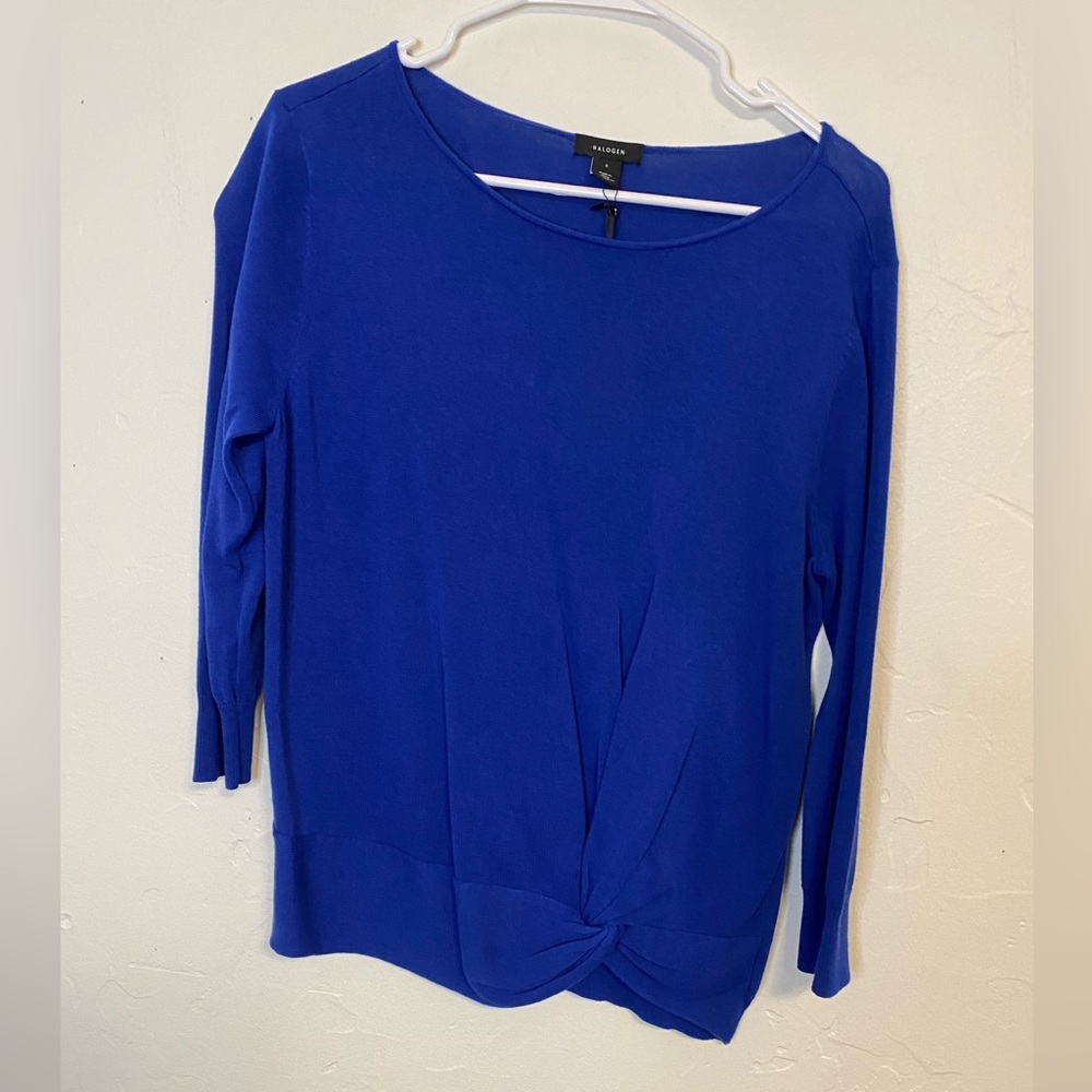 Halogen Blue Mazarine 3/4 sleeve sweater too in small